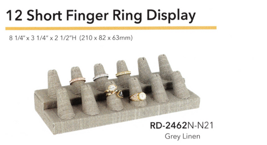 12-Short Finger Ring Display