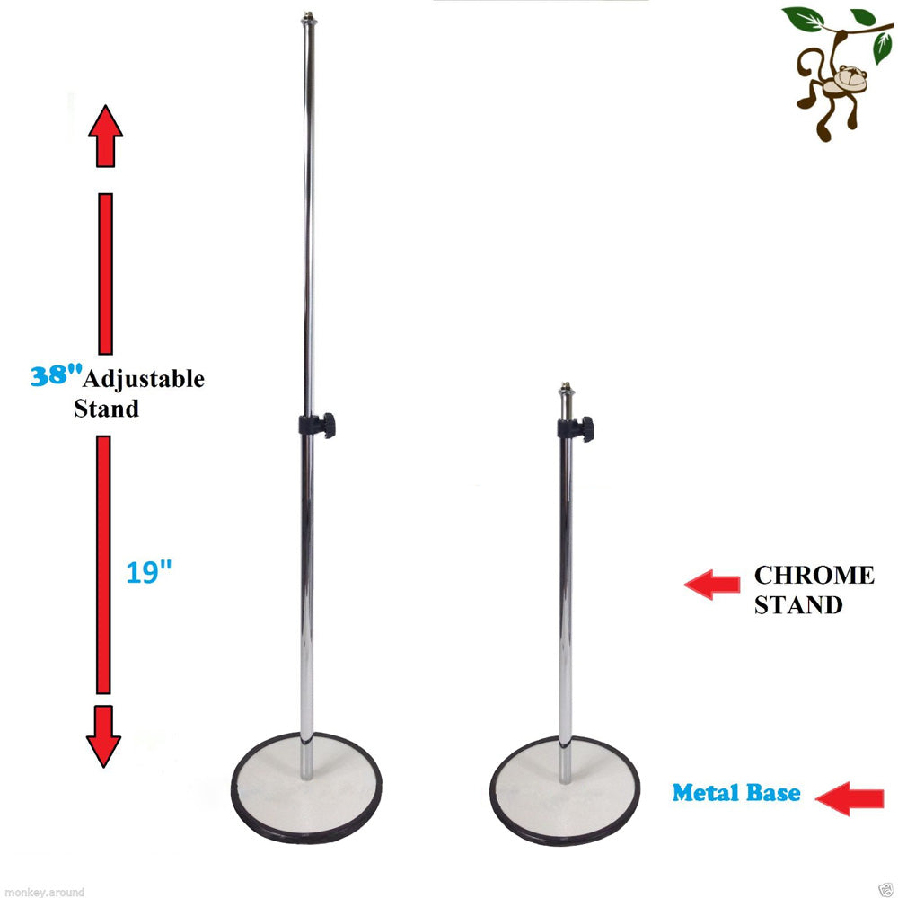 Adjustable Chrome Metal Base — Chrome
