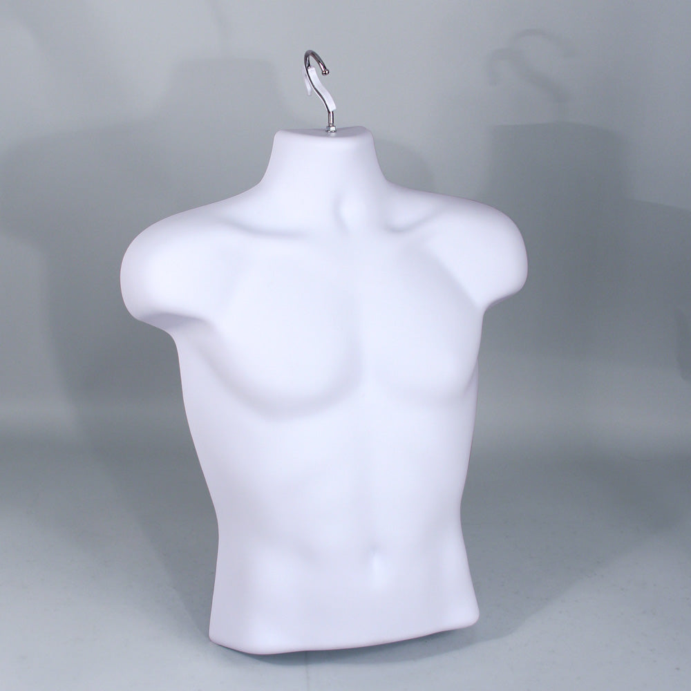 Injection Molded Body Forms — Men’s Half Body — Opaque Black