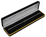 Bracelet/Watch Box - Classic Velvet Goldtone Trim - Black