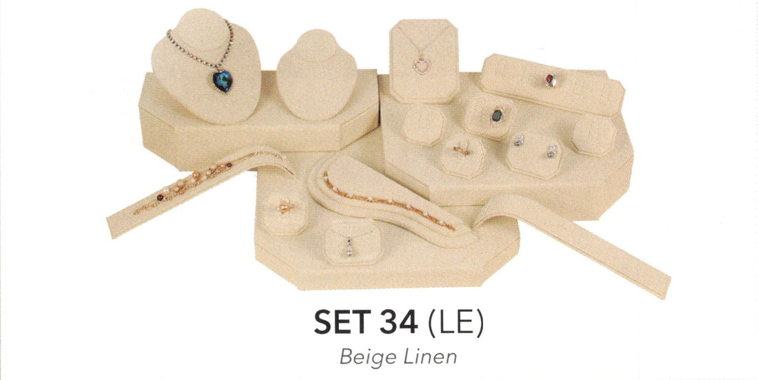 @ SET34A (LE)+91-S34 Display Set(22PCS)-linen bei — Beige Linen