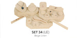 @ SET34A (LE)+91-S34 Display Set(22PCS)-linen bei — Beige Linen