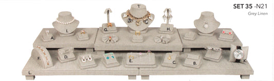 5-Ring display — Grey Linen