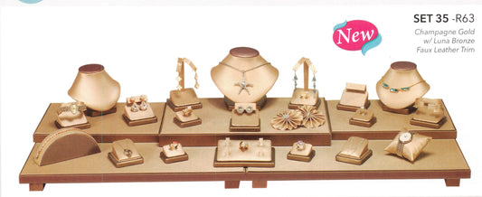 5PCS Platform set — Champagne Gold w/ Beige Brown