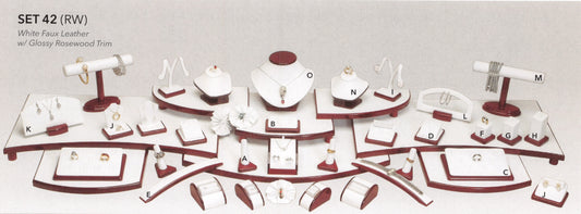 T-Bar — White / Rosewood (set 42)
