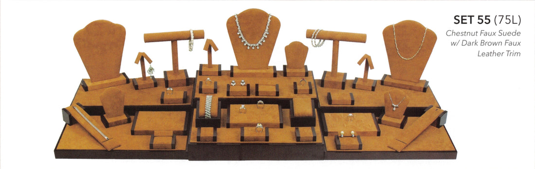 Display Set(35PCS)-Dark Walnut,Chestnut Leather