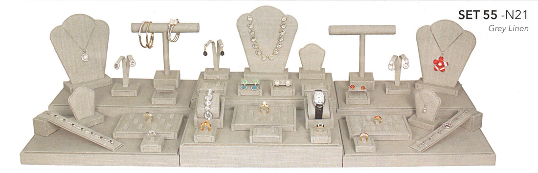 Display set(35pcs) — grey linen