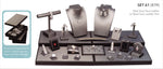 @ Display set(24pcs)-steel grey w/black leather tr