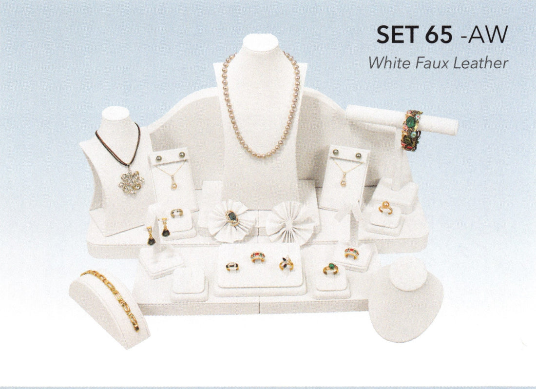 Display set(24pcs) — all white leather