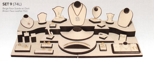 (3)Ring display-dark brown/beige (set 9) — 3 Ring Clip