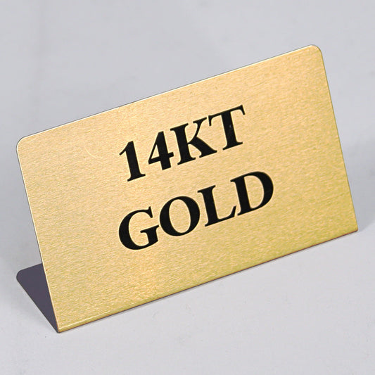 Large Metal Signs — Sterling Silver — Silvertone — Metal