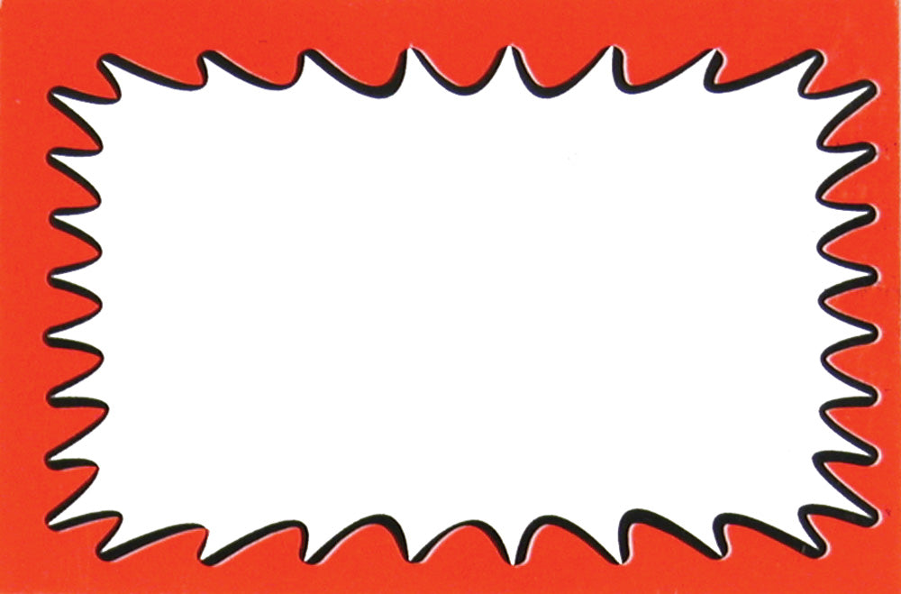Small Paper Price Signs — Plain — White
