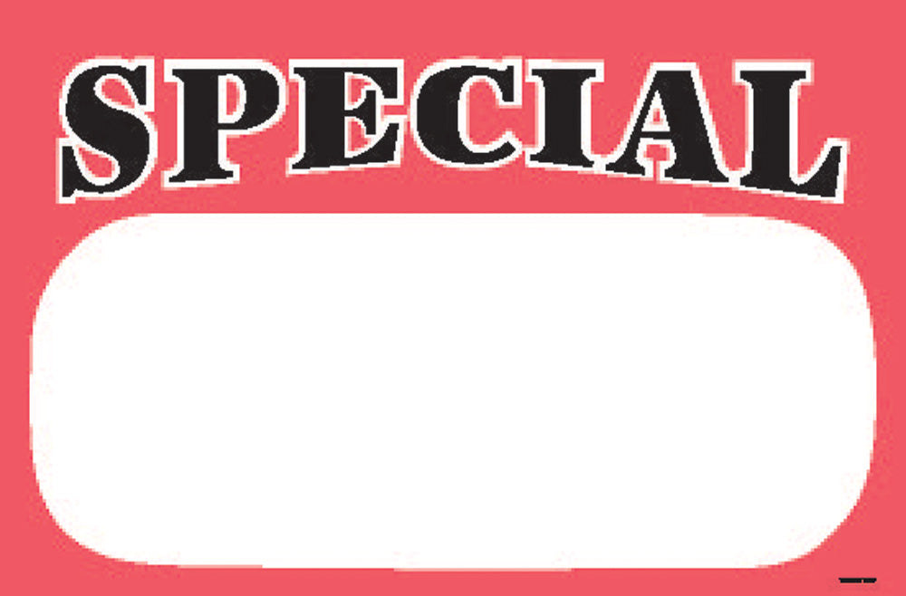 Small Paper Price Signs — Special — White