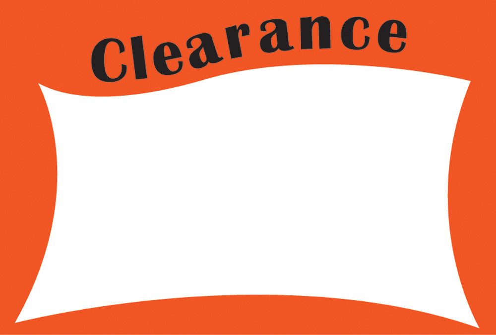Small Paper Price Signs — Clearance — White