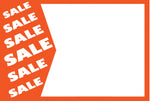 Small Paper Price Signs — New — Chevron — White