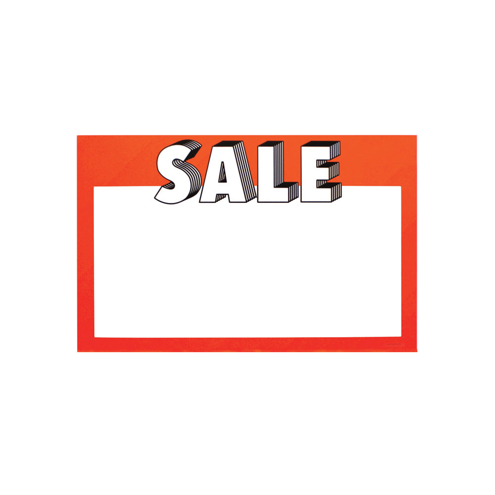 Extra Large Paper Signs — Sale — Rectangle — White