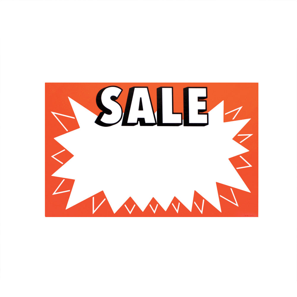 Extra Large Paper Signs — Sale — Burst — White