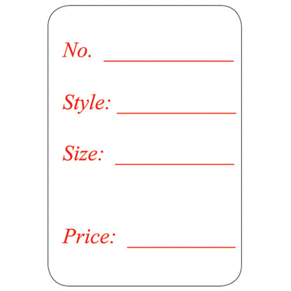 Rectangular Self Adhesive Pre-Printed Labels