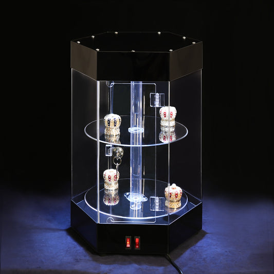 Rotating Display Case With LED Lights