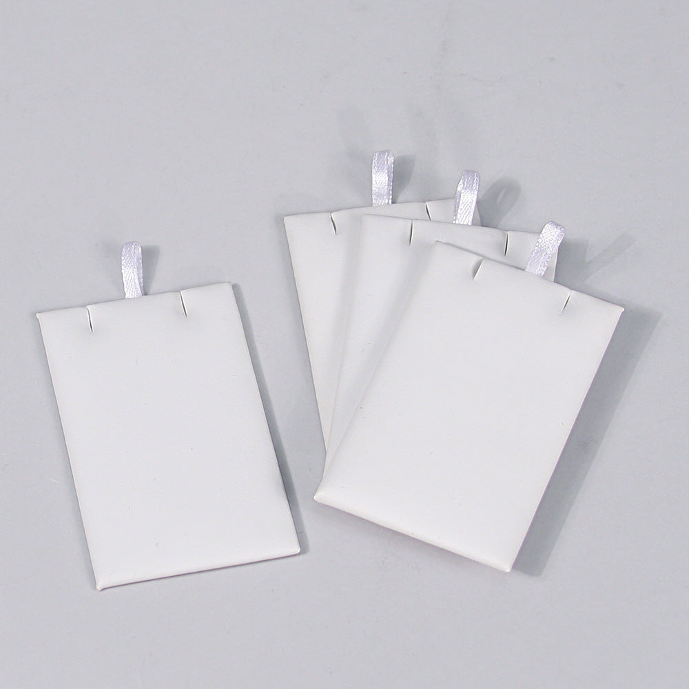 Replacement Pads for Lightweight Trays — Pendant/Earring Pad — 1 3/4″ x 2 7/8″ — White Faux Leather