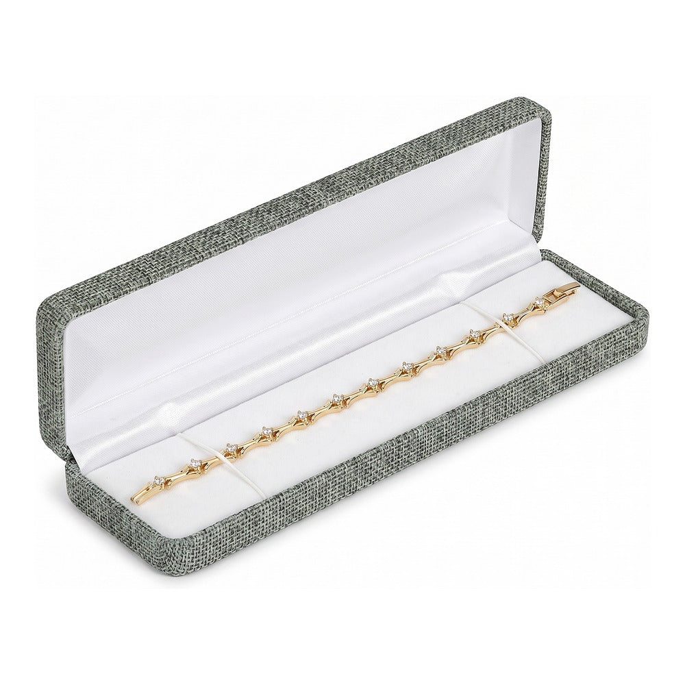 Bracelet/Watch Box - Smokey Grey Linen