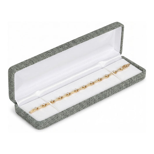 Bracelet/Watch Box - Smokey Grey Linen