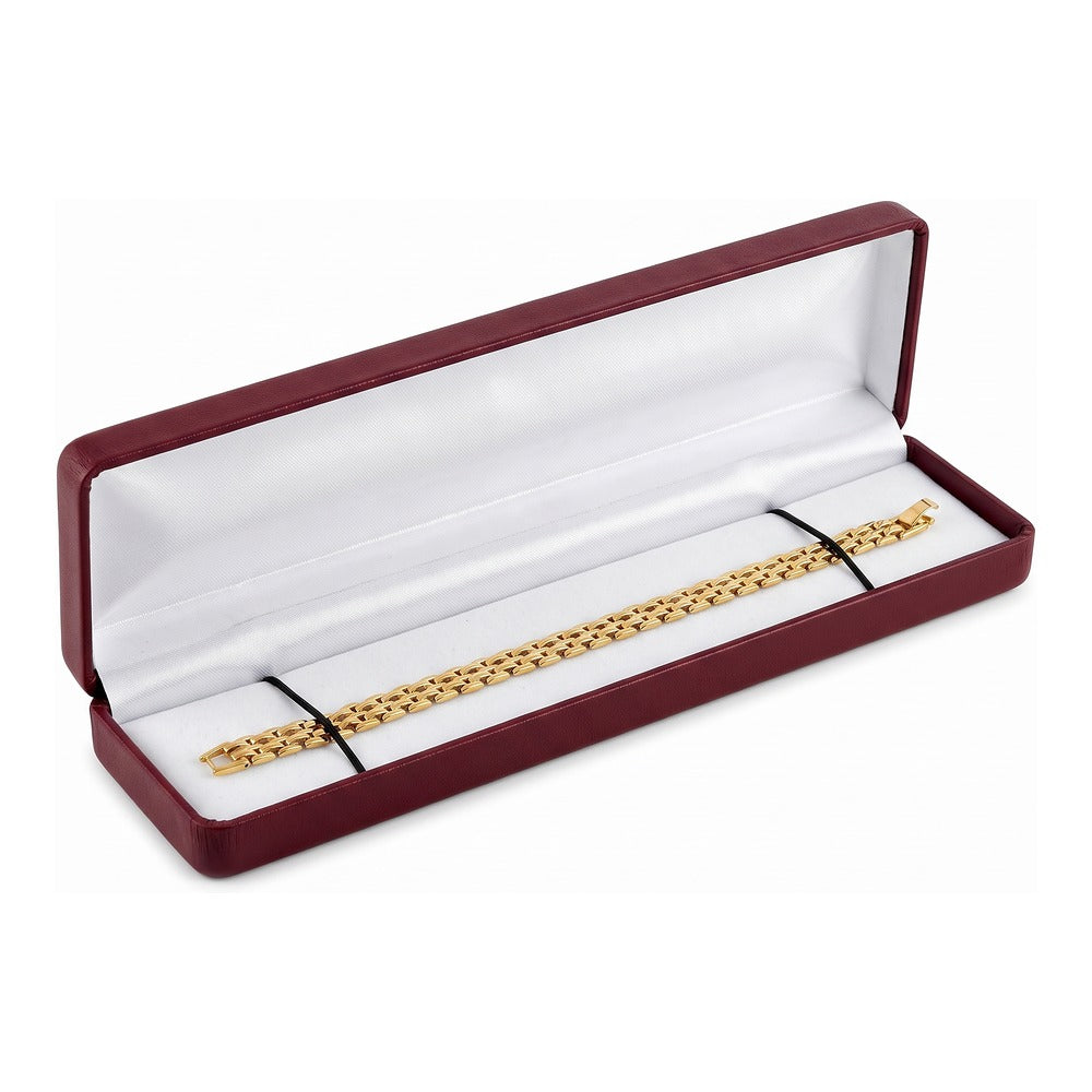 Bracelet/Watch Box - Metallic Burgundy
