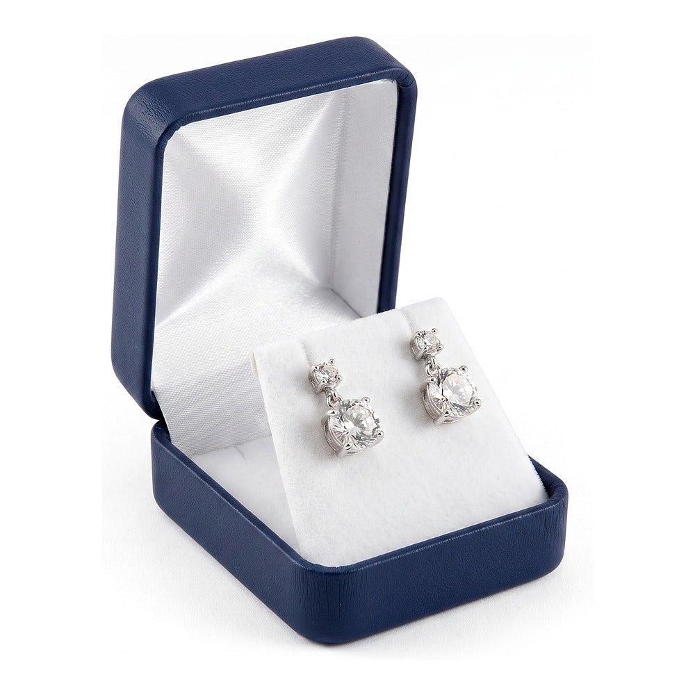 Earring Box - Metallic Blue