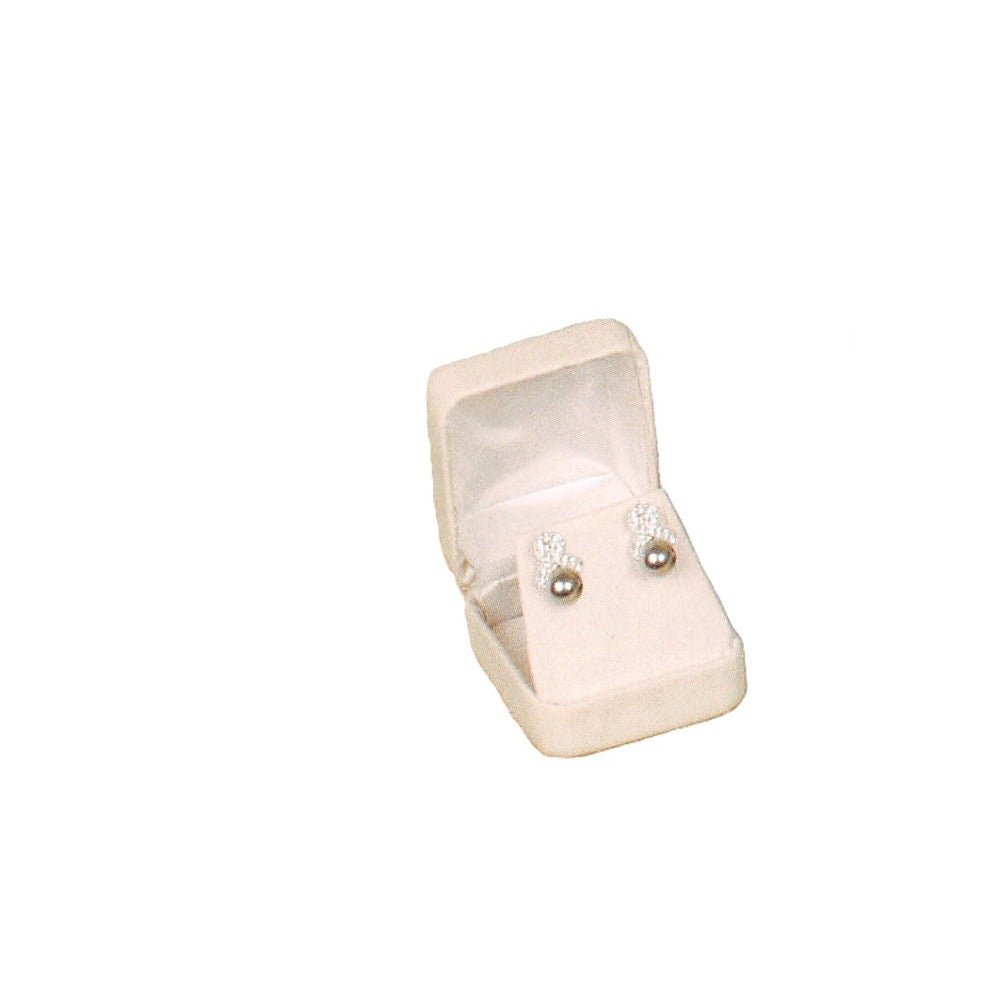 Earring Box - Classic Faux Leather - White