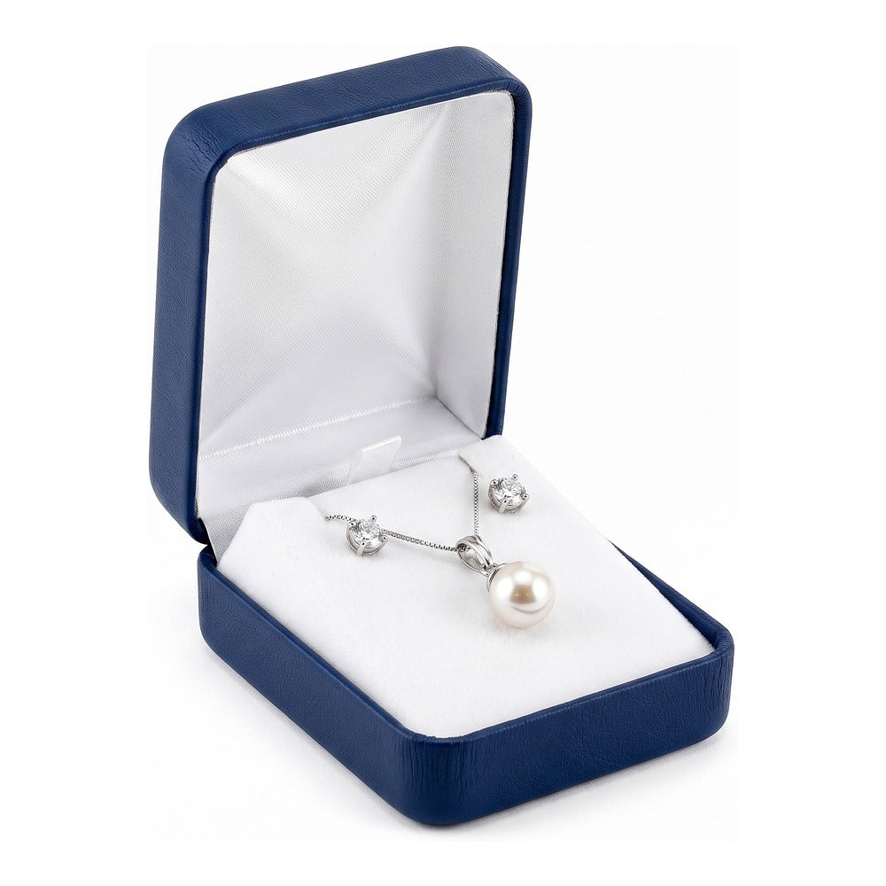 Earring/Pendant Box - Metallic Blue