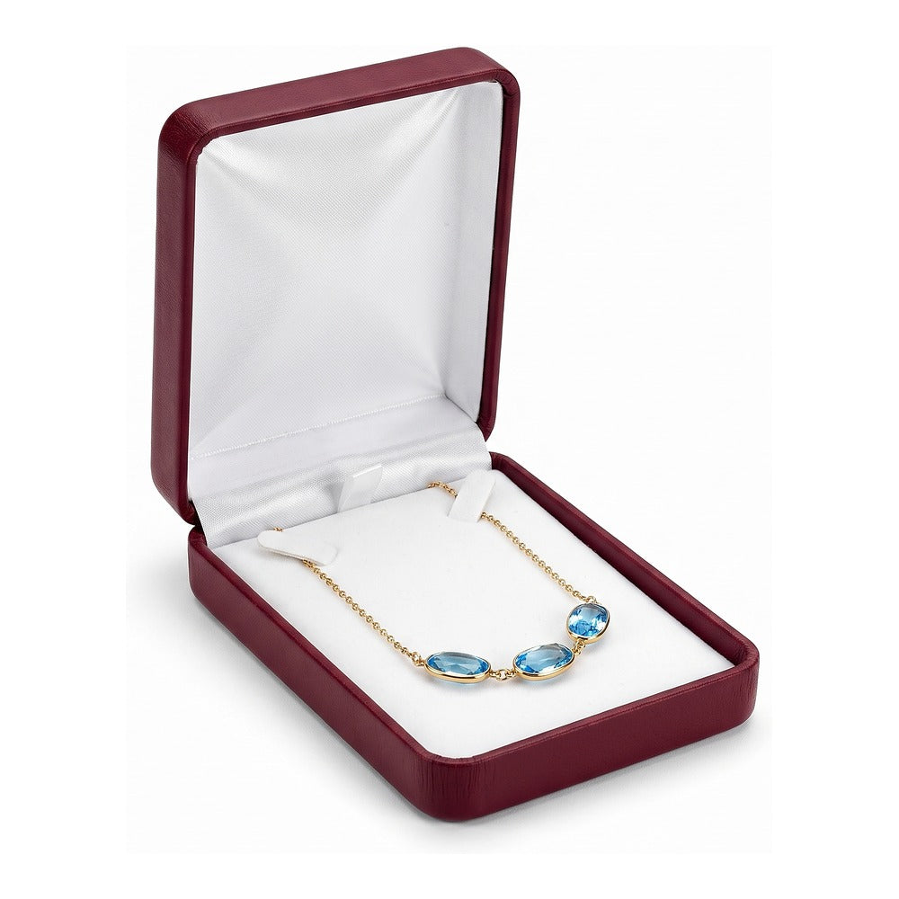 Necklace Box - Metallic Burgundy
