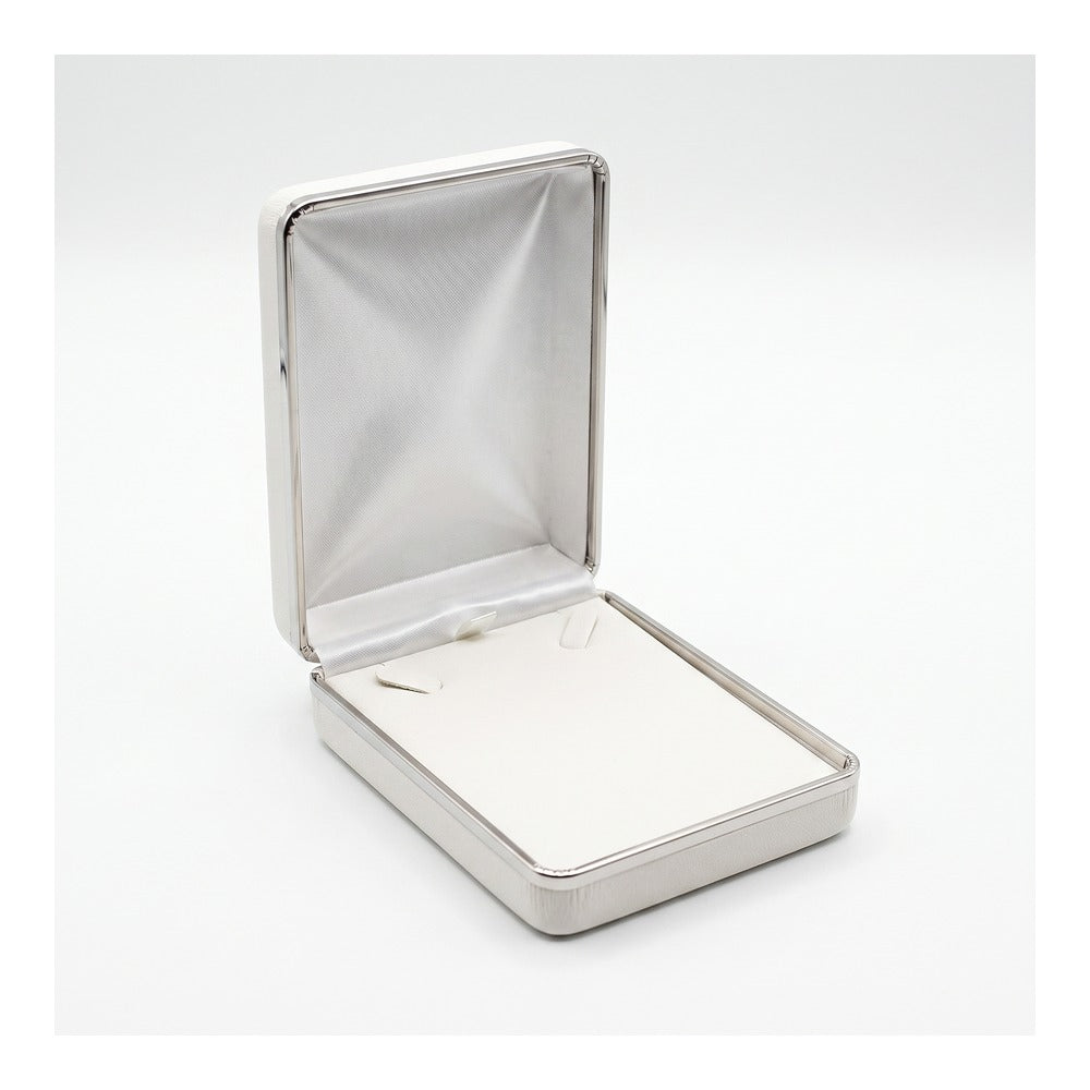 Necklace Box - Classic Faux Leather - White