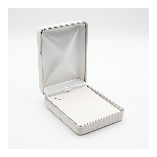 Necklace Box - Classic Faux Leather - White