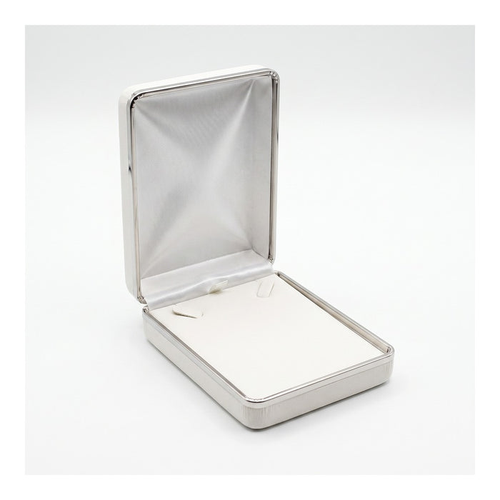 Necklace Box - Classic Faux Leather - White