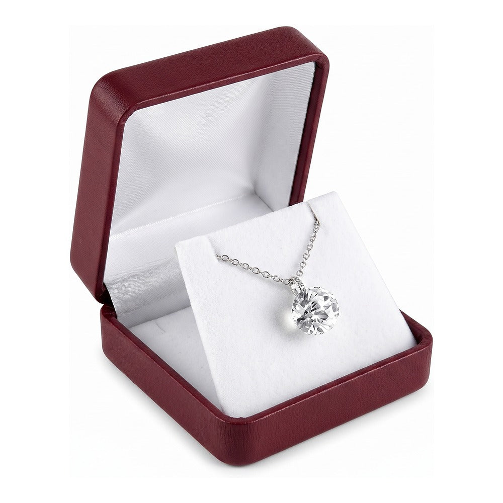 Earring/Pendant (Flap) Box - Metallic Burgundy