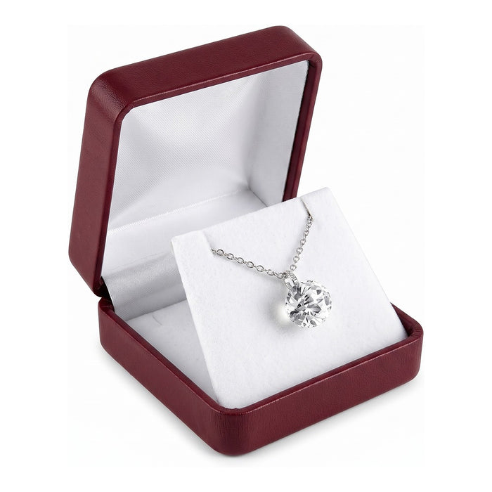 Earring/Pendant (Flap) Box - Metallic Burgundy