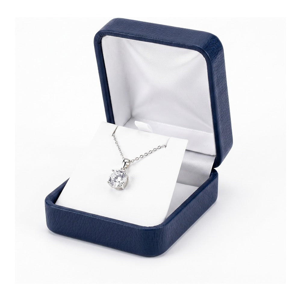 Earring/Pendant (Flap) Box - Metallic Blue