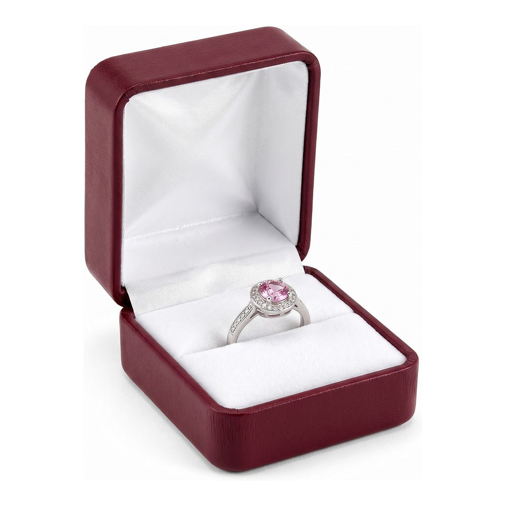 Ring Box - Metallic Burgundy