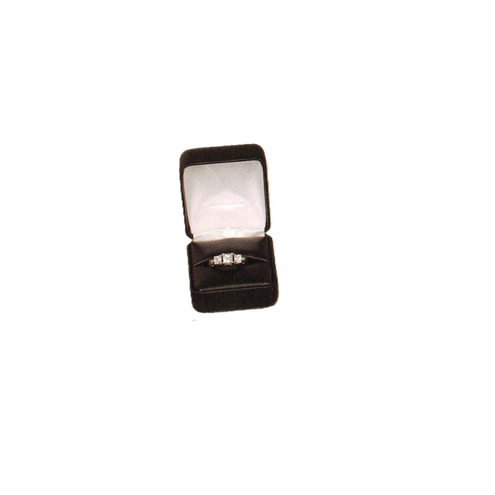 Ring Box - Classic Faux Leather - Black