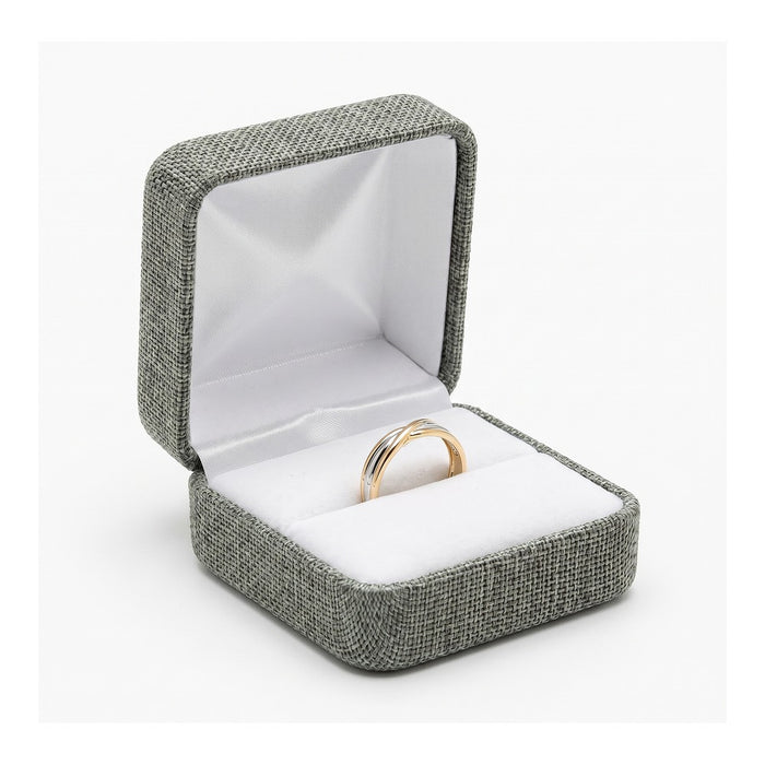 Double Ring Box - Smokey Grey Linen
