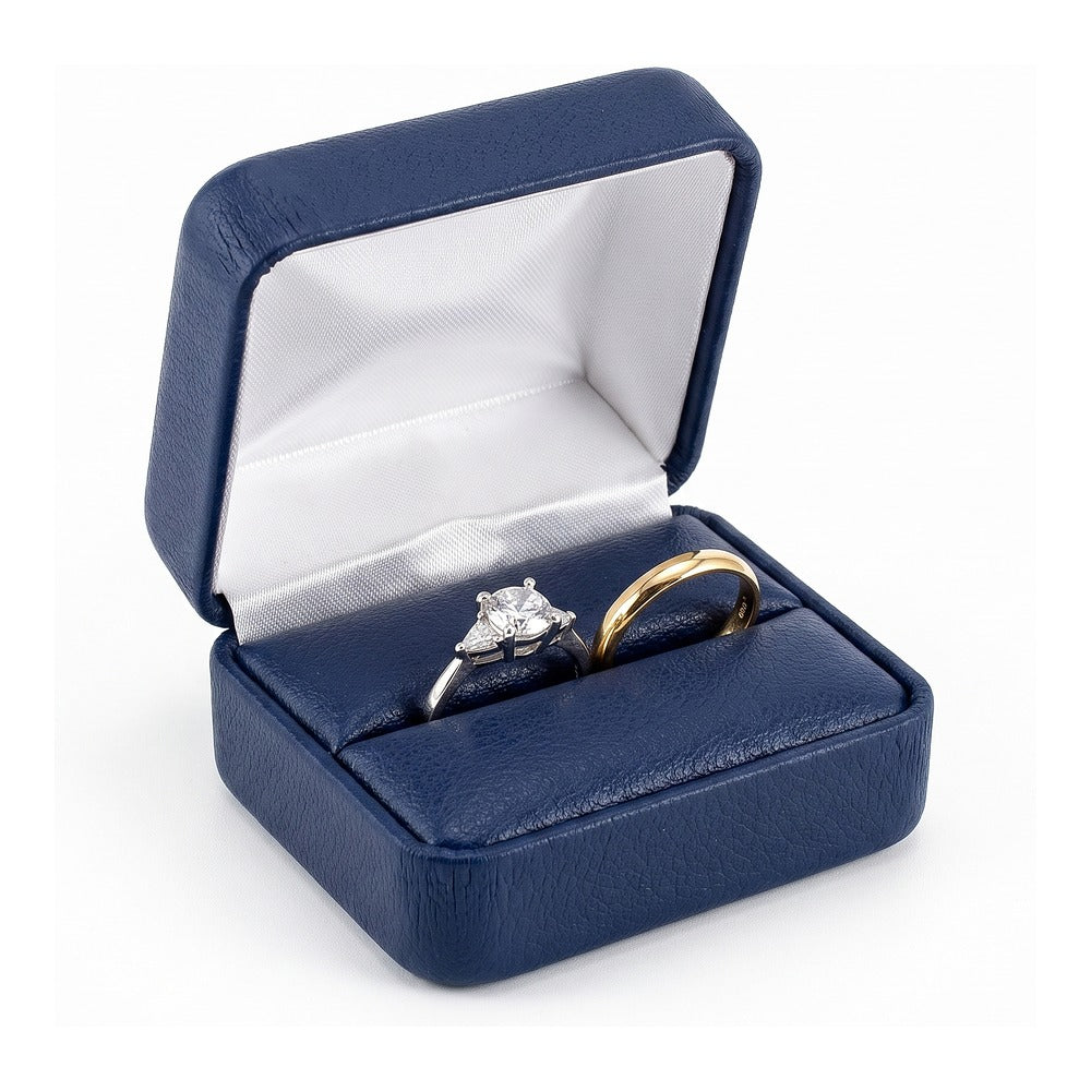 Double Ring Box - Metallic Blue