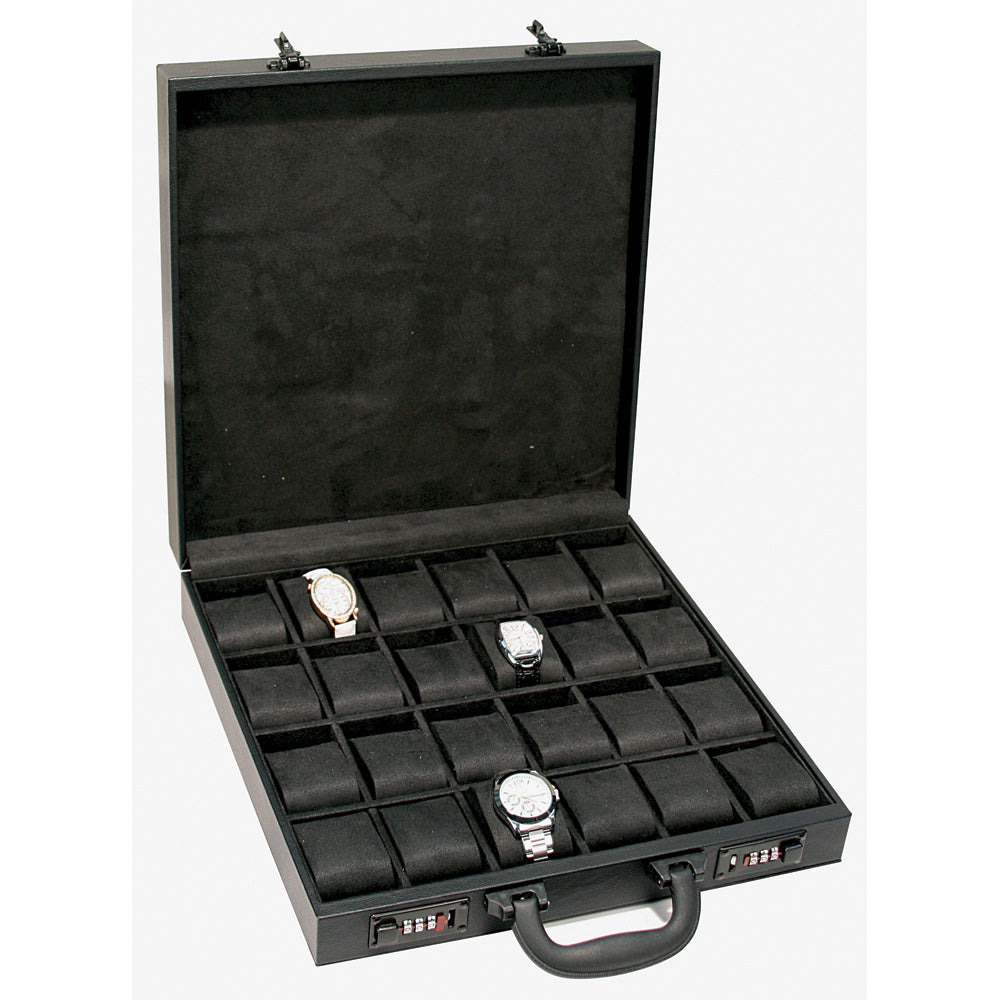 Black Attache Travel Watch Case