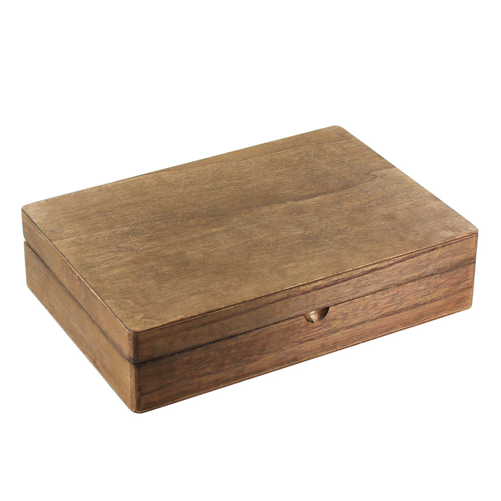 Ash Wood Watch Case — Contemporary Ash Wood w/ Chestnut Faux Suede