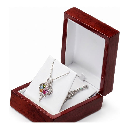 Earring/Pendant Box - Classic Rosewood