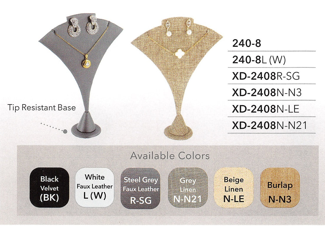 Tip Resistant Base Stand — 5 1/2 x 2 x 7 1/4" H — Beige Linen