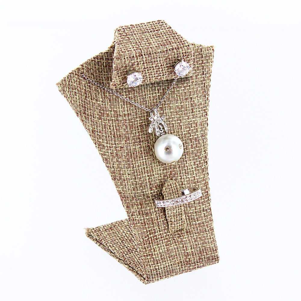 Combination Stand — 3 1/4 x 2 x 4 3/4" H — Burlap