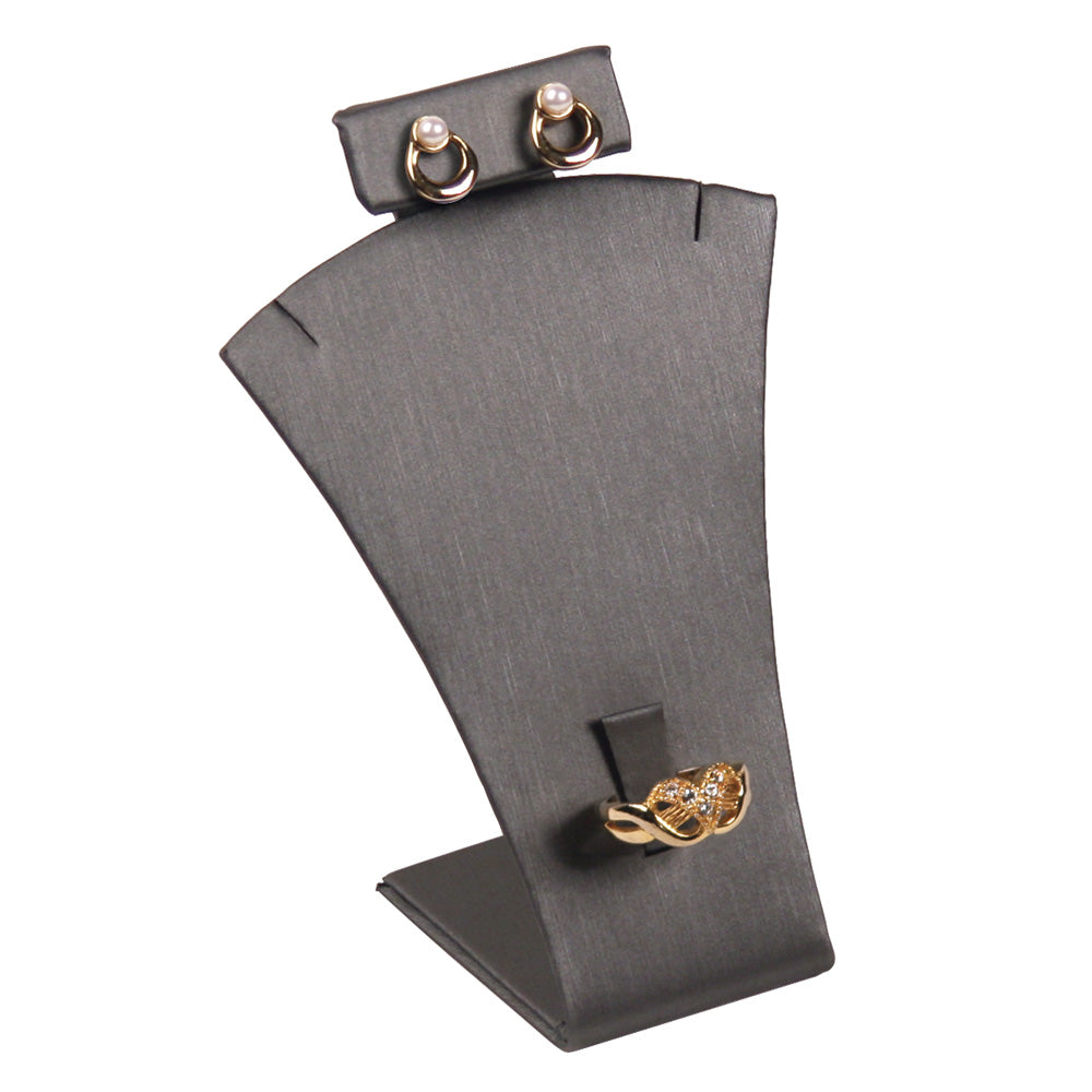 Combination Stand — 3 1/4 x 2 x 4 3/4" H — Steel Grey Faux Leather