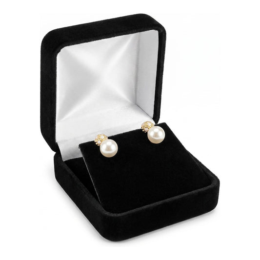 T-Shape Earring Box - Classic Velvet - Black