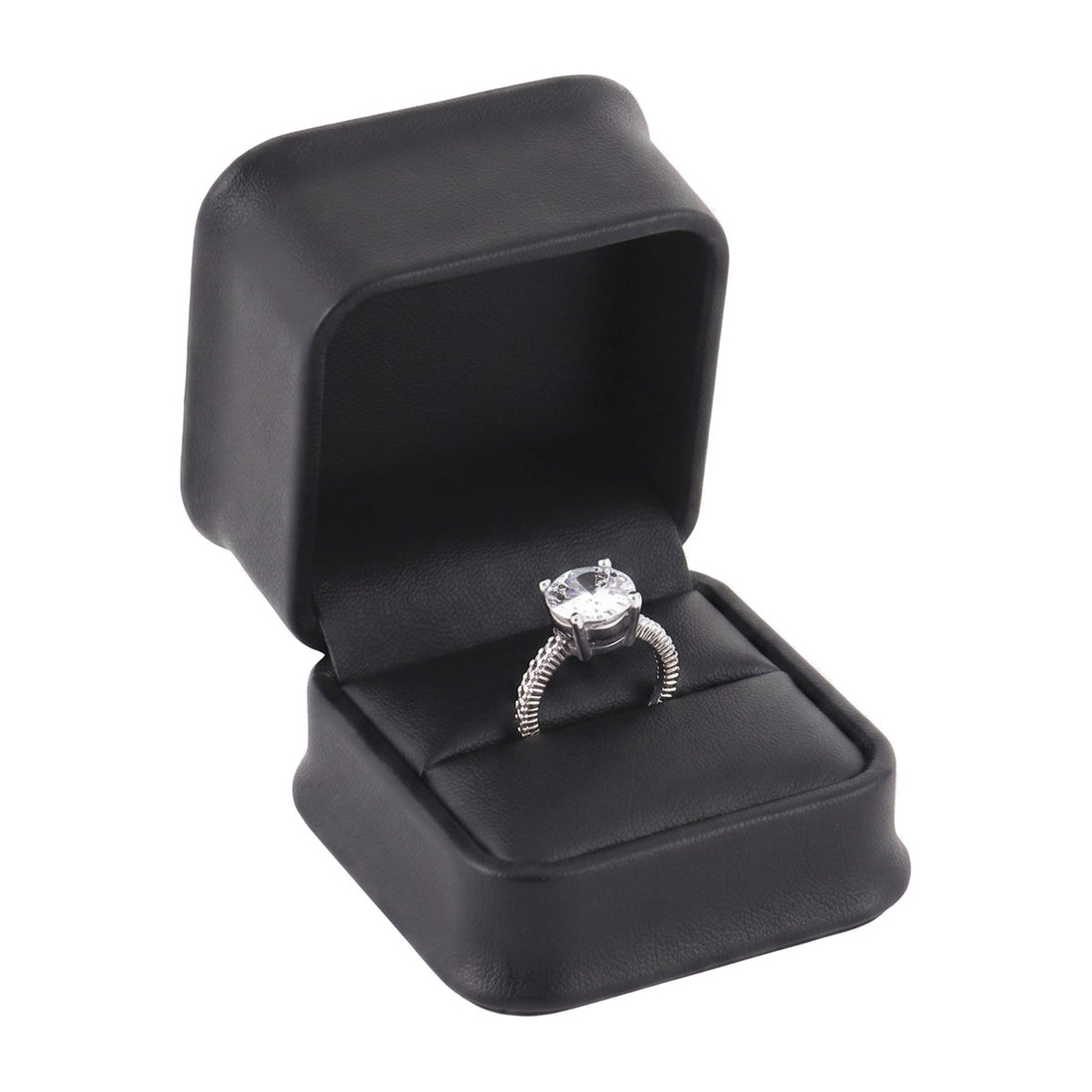 Pendant Box - Deluxe Faux Leather - Black