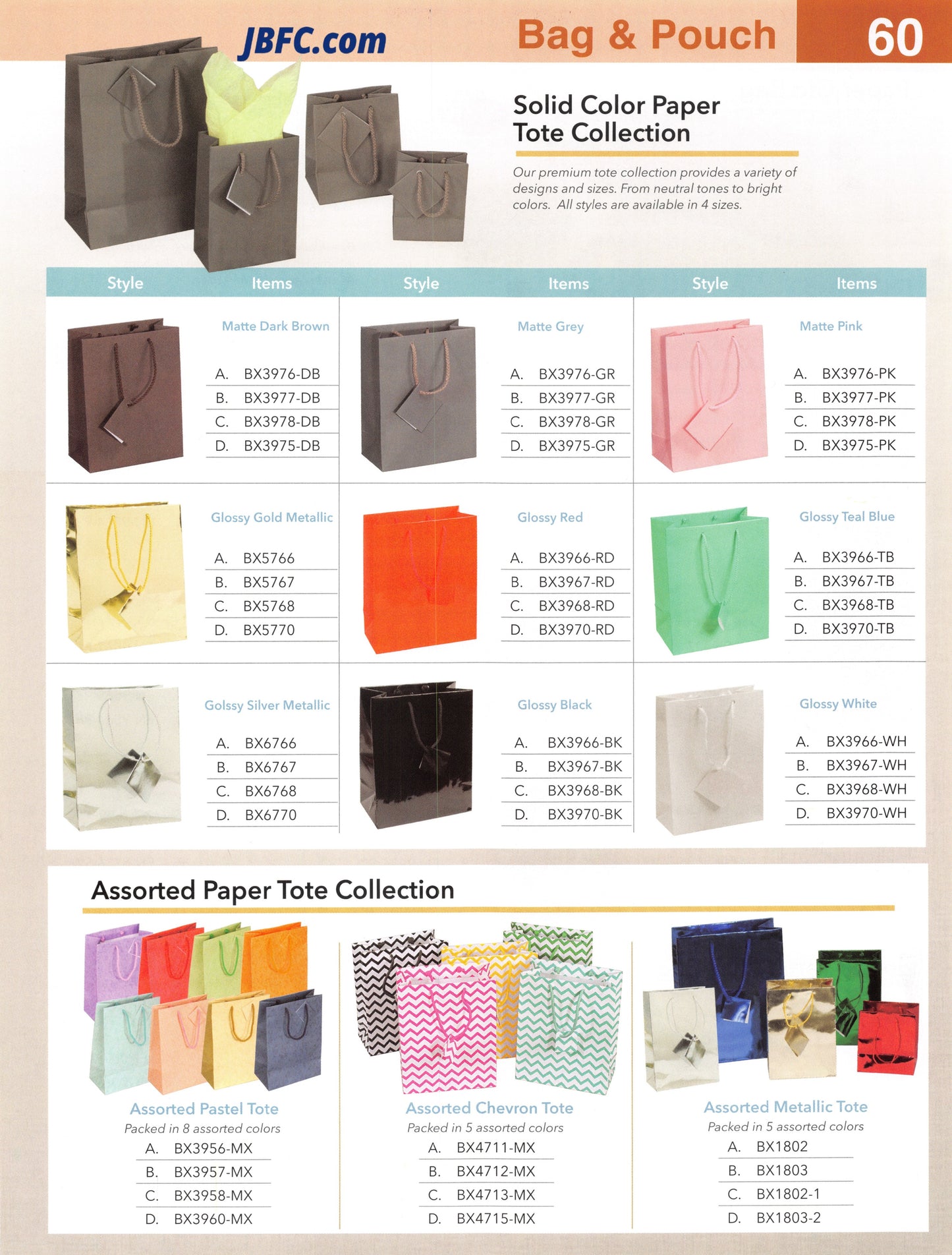 Assorted Tote Collection - 100 pcs. Pack